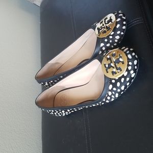 Tory Burch Flats- Black and White Bovine Hair
